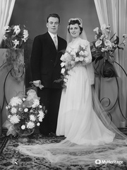 08 Jeannette et Robert octobre 1954 Famille Chauveau A